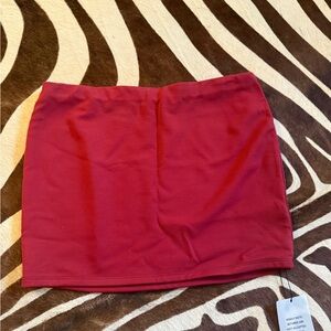 Lovers + Friends Vibrant Red Mini Skirt